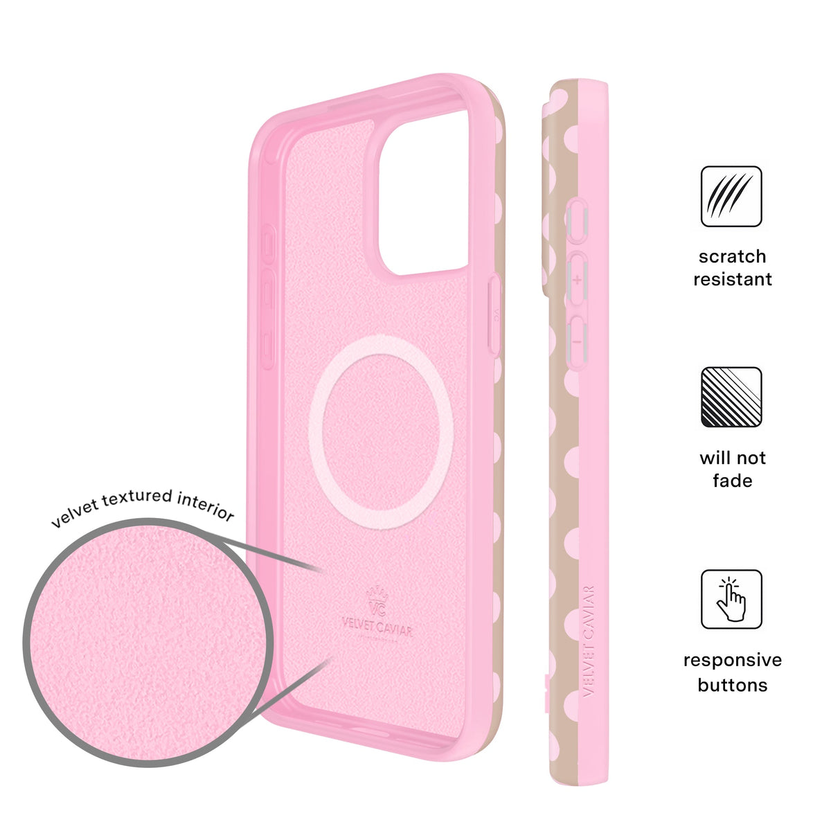 Brown Sugar Polka Dot iPhone Case